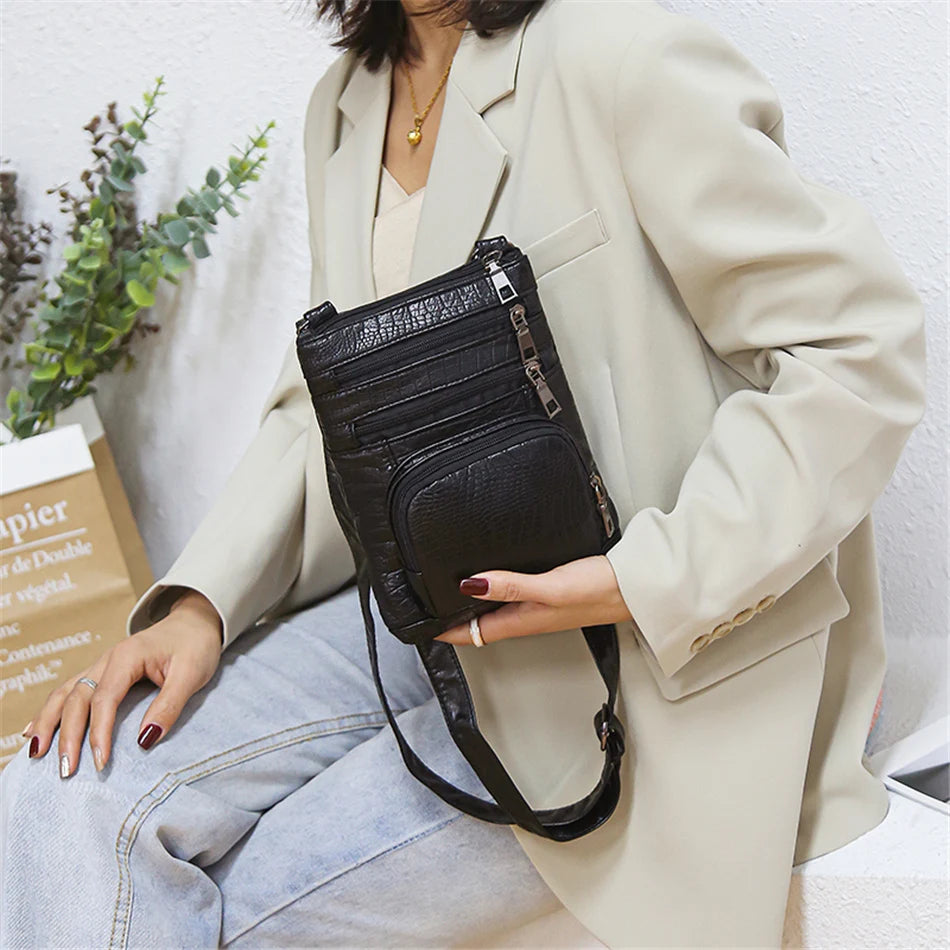 Women's Multi Pockets Crossbody Bag - Pretty Miss Plus