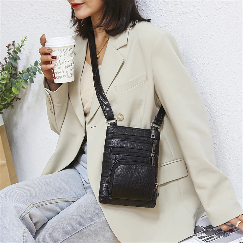 Women's Multi Pockets Crossbody Bag - Pretty Miss Plus