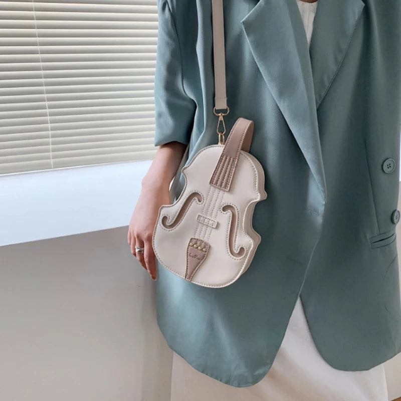 Fashionable Violin Shaped Crossbody Shoulder Bag - Pretty Miss Plus