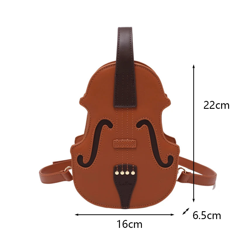 Fashionable Violin Shaped Crossbody Shoulder Bag - Pretty Miss Plus