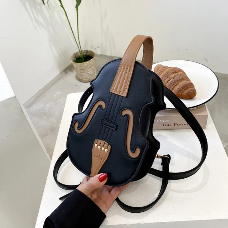 Fashionable Violin Shaped Crossbody Shoulder Bag - Pretty Miss Plus