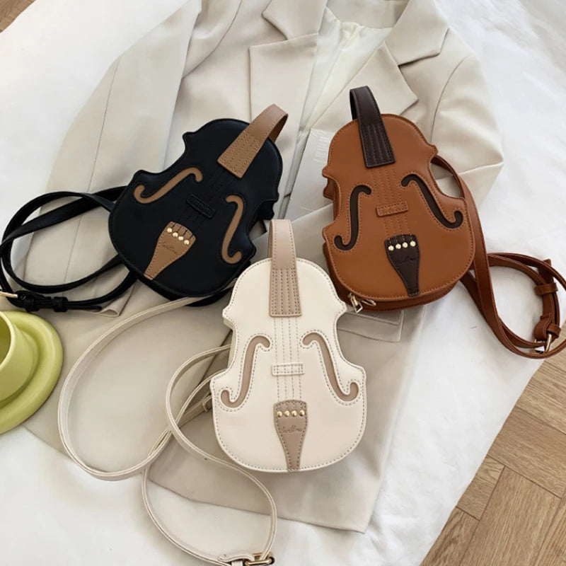 Fashionable Violin Shaped Crossbody Shoulder Bag - Pretty Miss Plus