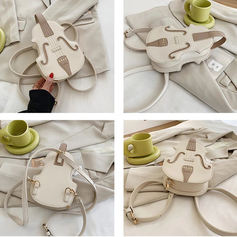 Fashionable Violin Shaped Crossbody Shoulder Bag - Pretty Miss Plus