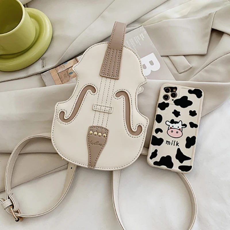 Fashionable Violin Shaped Crossbody Shoulder Bag - Pretty Miss Plus