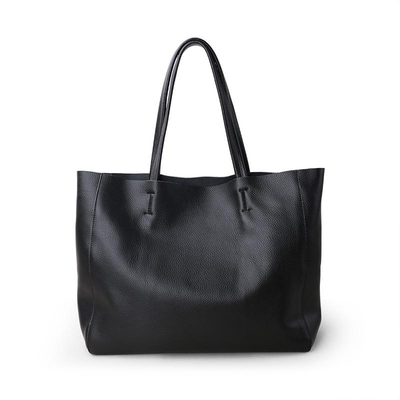 Women’s Luxurious Soft Genuine Leather Tote Bag - Pretty Miss Plus