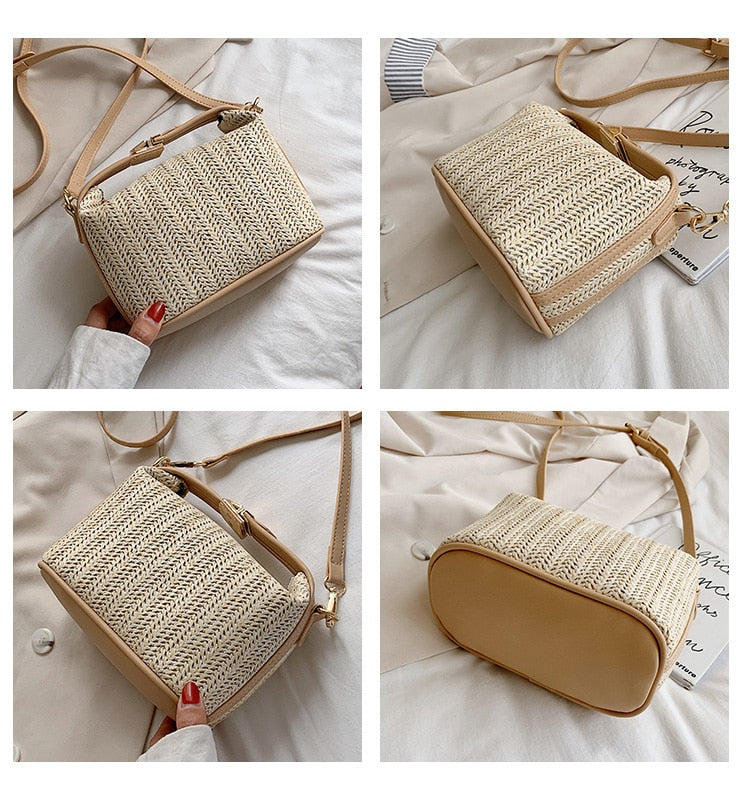 Women’s Straw Crossbody Bag - Pretty Miss Plus
