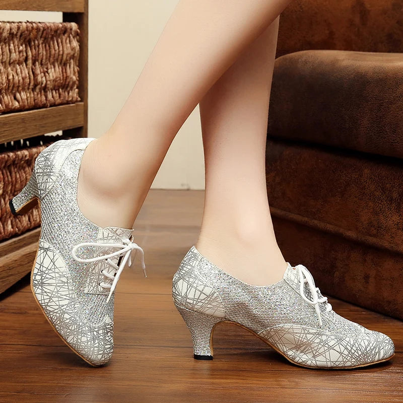 Women’s Golden Slippers Wedding Party Dance Pumps - Pretty Miss Plus