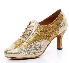 Women’s Golden Slippers Wedding Party Dance Pumps - Pretty Miss Plus