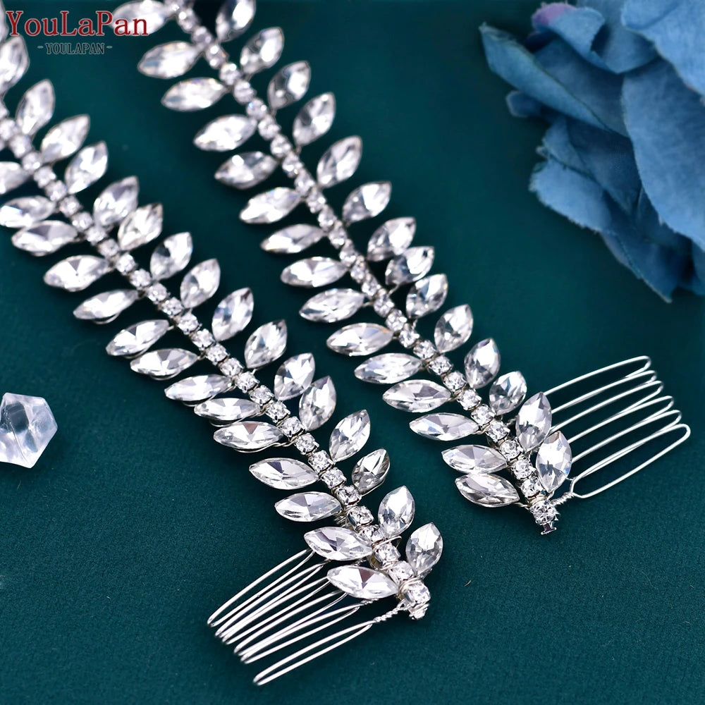 Crystal Bridal Headdress With Combs Party Wedding Hair Accessories