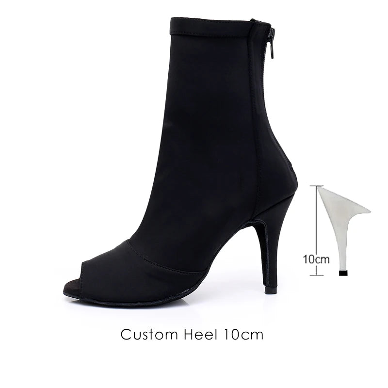 Women’s Peep Toe Stretch Ankle Boots