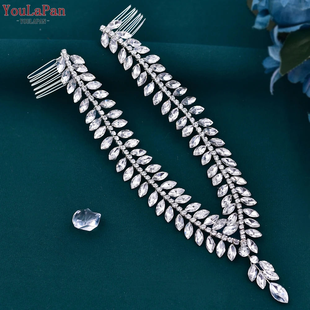 Crystal Bridal Headdress With Combs Party Wedding Hair Accessories