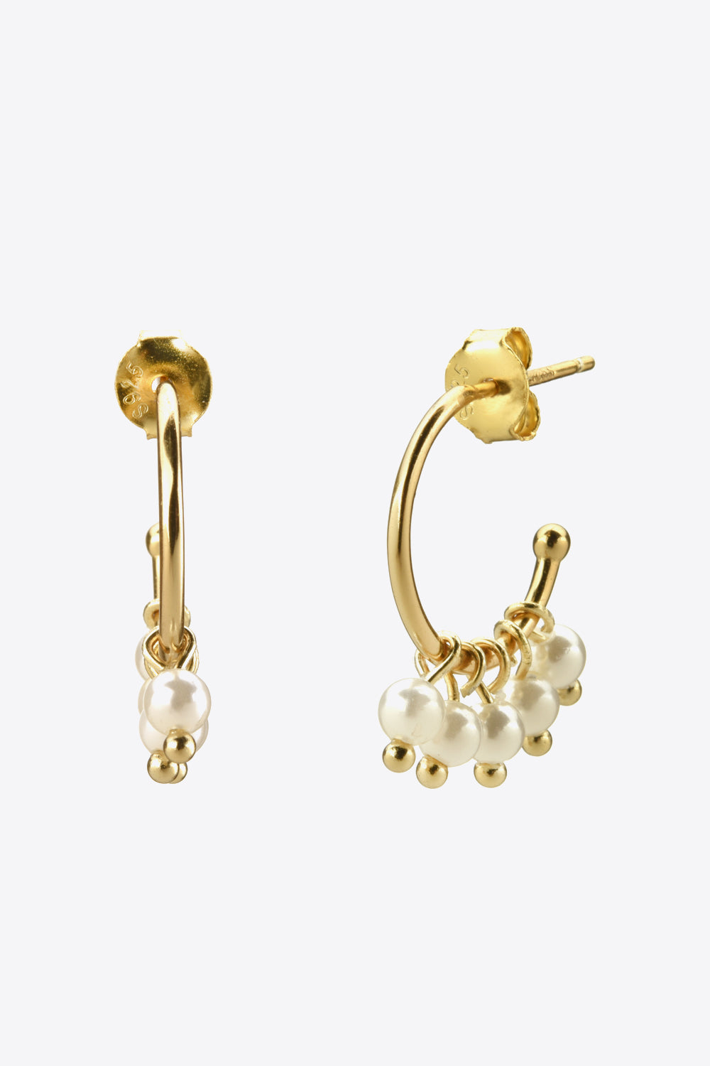 6-in-1 Gold & Silver Pearl Drop Earrings