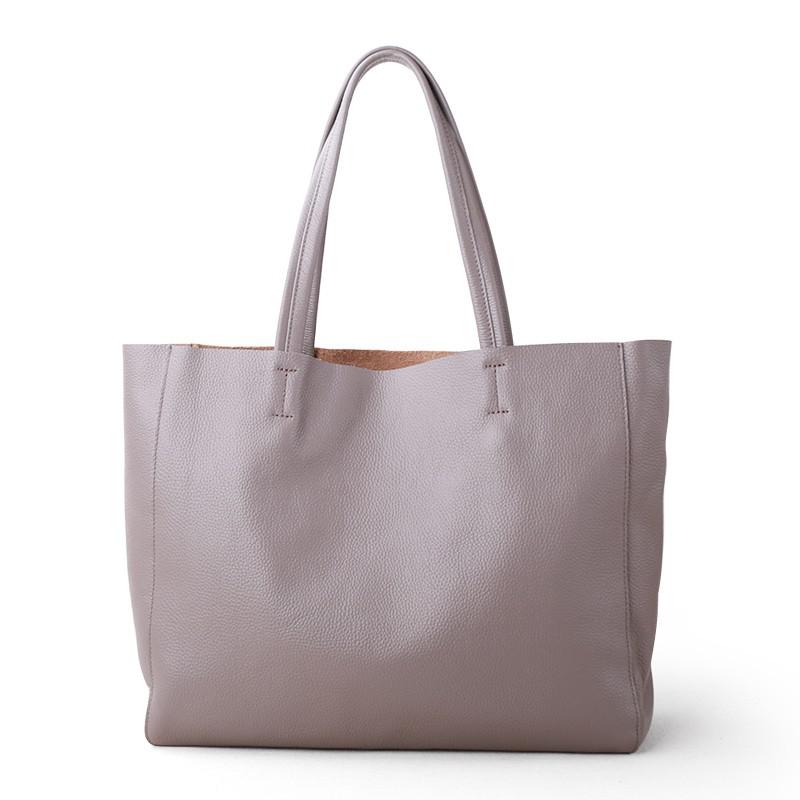 Women’s Luxurious Soft Genuine Leather Tote Bag - Pretty Miss Plus