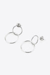 Women’s Jewelry Sterling Silver Double Hoop Drop Earrings - Pretty Miss Plus