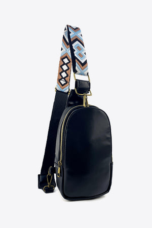 Women’s Trendy Adjustable Strap Leather Sling Bag
